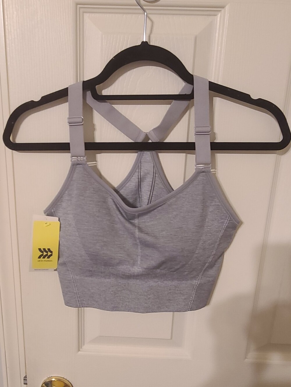 All In Motion Seamless Light Gray Sports Bralette - Women's Comfort Support